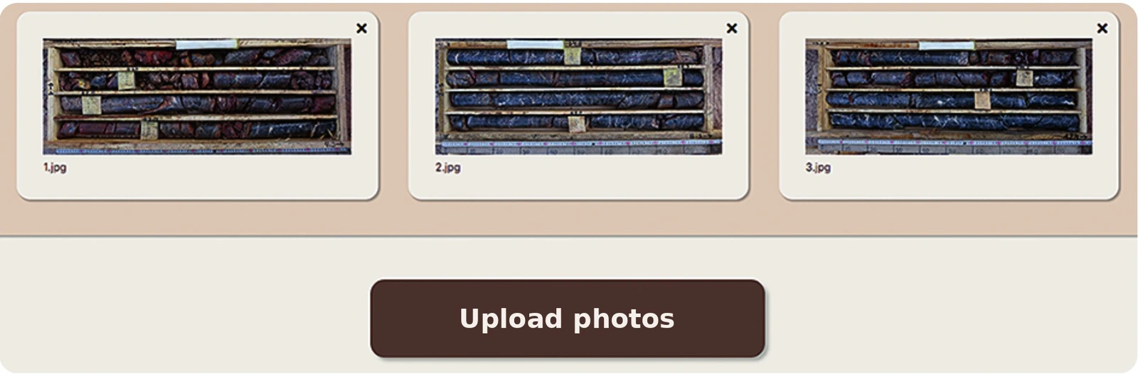 Uploading core photos in Magicore