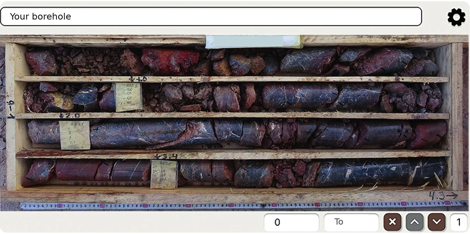 Setting core box depths