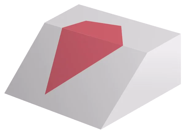 Wedge + tension crack
